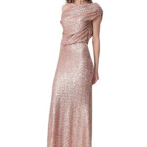 Rosegold Sequin Sequin Maxi Dress